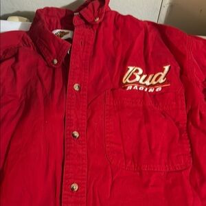 Bud Racing Red Button-Up Shirt